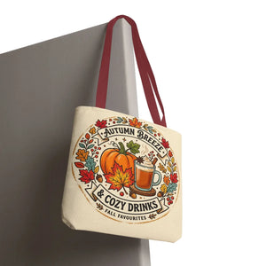 Autumn Breeze Tote Bag, Pumpkin & Cozy Drinks Fall Market - Bags