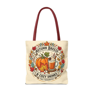 Autumn Breeze Tote Bag, Pumpkin & Cozy Drinks Fall Market - Bags