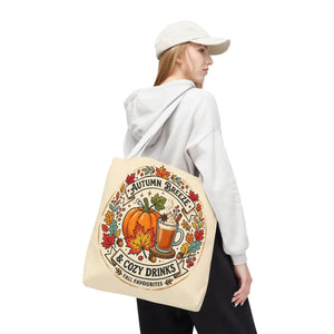 Autumn Breeze Tote Bag, Pumpkin & Cozy Drinks Fall Market - Bags