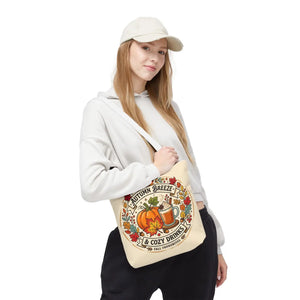 Autumn Breeze Tote Bag, Pumpkin & Cozy Drinks Fall Market - Bags