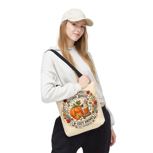 Autumn Breeze Tote Bag, Pumpkin & Cozy Drinks Fall Market - Bags