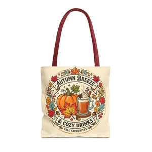 Autumn Breeze Tote Bag, Pumpkin & Cozy Drinks Fall Market - Bags