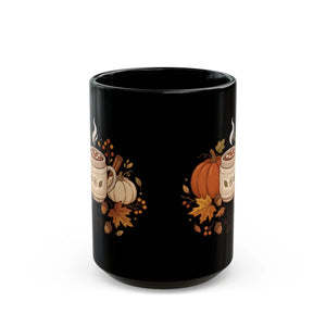 Autumn Coffee Mug, Cozy Vibes Pumpkin & Leaves 11oz/15oz - Mugs