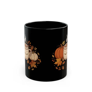Autumn Coffee Mug, Cozy Vibes Pumpkin & Leaves 11oz/15oz - Mugs