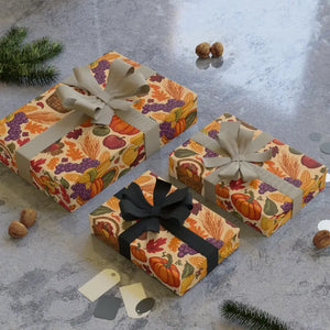 Smooth Satin Finish Cozy Autumn Wrapping Paper - Dipaliz - 28’’ x 39’’
