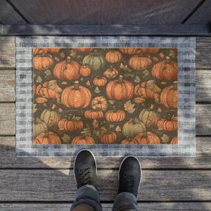 Halloween Pumpkins Doormat Bold Seasonal Entryway Decor - Dipaliz - 24’’ x 16’’ - Door Mats