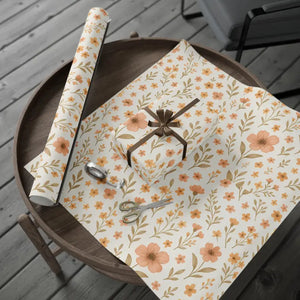 Vibrant Autumn Floral Wrapping Paper Eco Friendly Gift Wrap Dipaliz