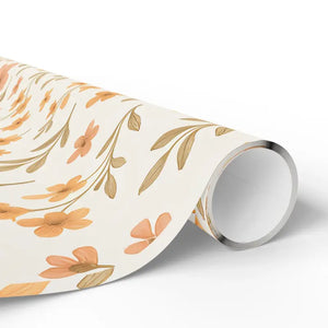 Vibrant Autumn Floral Wrapping Paper Eco Friendly Gift Wrap Dipaliz