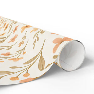 Vibrant Autumn Floral Wrapping Paper Eco Friendly Gift Wrap Dipaliz
