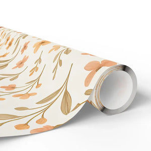 Vibrant Autumn Floral Wrapping Paper Eco Friendly Gift Wrap Dipaliz