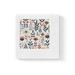 Vibrant Autumn Flowers Napkins – Coined Edge - Dipaliz - Paper