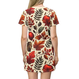 Autumn Foliage Shirt Dress - Fall Magic T-shirt - Dipaliz - Dresses