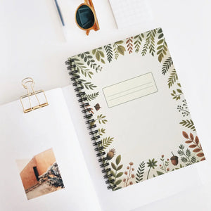 Autumn Foliage Spiral Notebook - Lined Fall Journal - Dipaliz - Journals