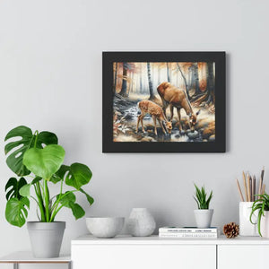 Autumn Forest Framed Poster - Peaceful Retreat Wall Art - Dipaliz - Posters Prints & Visual Artwork