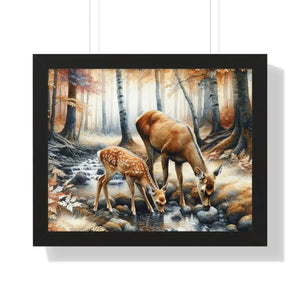 Autumn Forest Framed Poster - Peaceful Retreat Wall Art - Dipaliz - 20’’ x 16’’ / Black - Posters Prints & Visual
