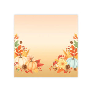 Autumn Harvest Note Pads - Fall Pumpkin Floral Design - Dipaliz - Paper Products