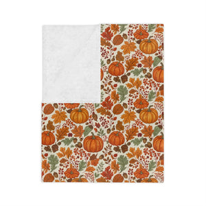 Harvest Velveteen Blanket – Fall Leaves - Dipaliz - Blankets