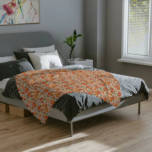 Harvest Velveteen Blanket – Fall Leaves - Dipaliz - Blankets
