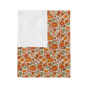 Harvest Velveteen Blanket – Fall Leaves - Dipaliz - Blankets