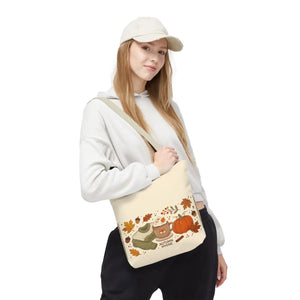 Autumn Hygge Tote Bag, Cozy Pumpkin & Hot Cocoa Fall Shopper - Bags