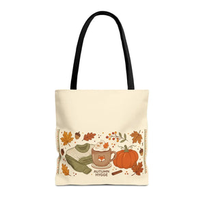 Autumn Hygge Tote Bag, Cozy Pumpkin & Hot Cocoa Fall Shopper - Bags