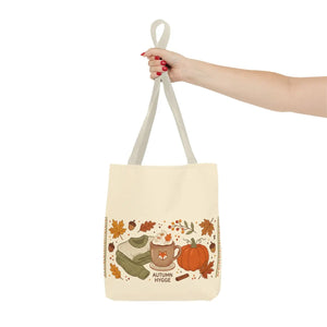 Autumn Hygge Tote Bag, Cozy Pumpkin & Hot Cocoa Fall Shopper - Bags