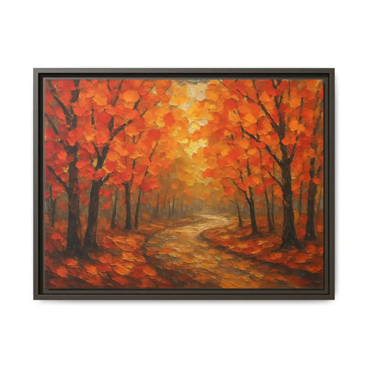 Autumn Landscape Canvas - Cozy Fall Glow | Dipaliz - 24″ x 18″ (horizontal) / Espresso / 1.25’’ - Prints