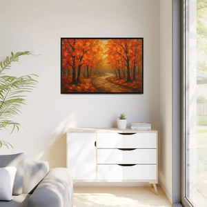 Autumn Landscape Canvas Print - Cozy Fall Glow Forest Art - Dipaliz - Prints