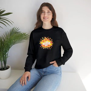 Autumn Leaves Crewneck Sweatshirt, Cozy Fall Floral ?Autumn Magic’ Design - Sweatshirts