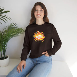 Autumn Leaves Crewneck Sweatshirt, Cozy Fall Floral ?Autumn Magic’ Design - Sweatshirts