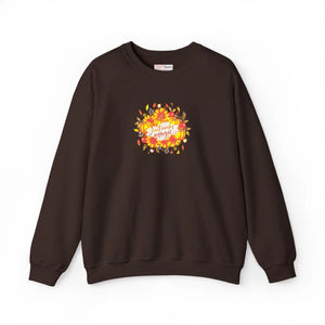 Autumn Leaves Crewneck Sweatshirt, Cozy Fall Floral ?Autumn Magic’ Design - Sweatshirts