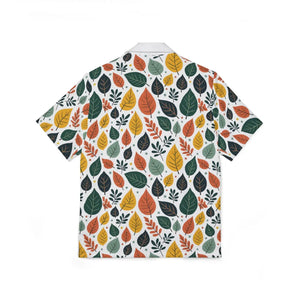 Autumn Leaves Hawaiian Camp Shirt - Lightweight Linen Look - Dipaliz - Shirts - s