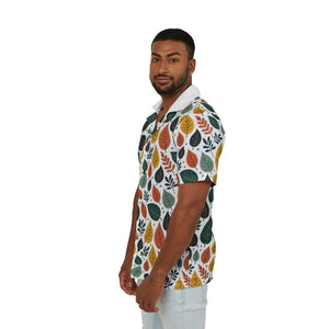 Autumn Leaves Hawaiian Camp Shirt - Lightweight Linen Look - Dipaliz - Shirts - s