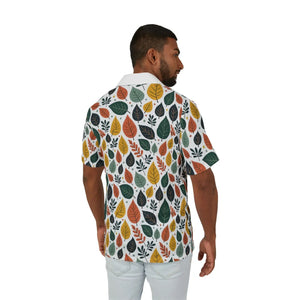 Autumn Leaves Hawaiian Camp Shirt - Lightweight Linen Look - Dipaliz - Shirts - s