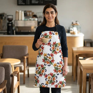 Autumn Leaves Kitchen Apron - Fall Floral Chef - Dipaliz - Aprons