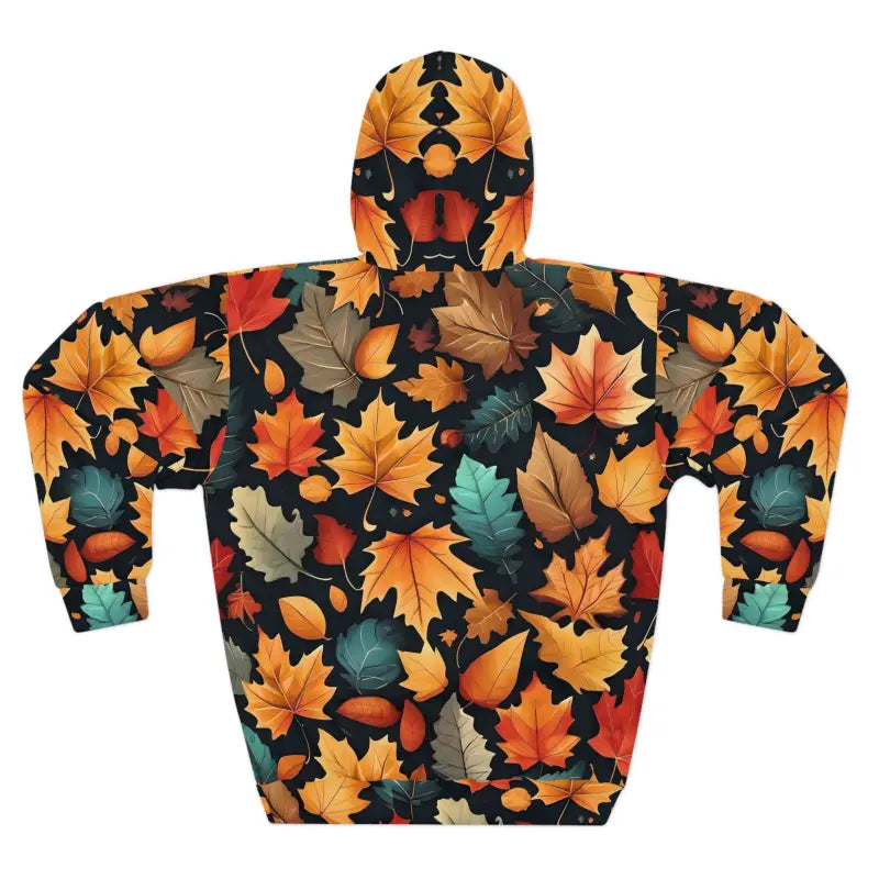 Cozy Up in Style: Autumn Leaves Pullover Hoodie - All Over Prints