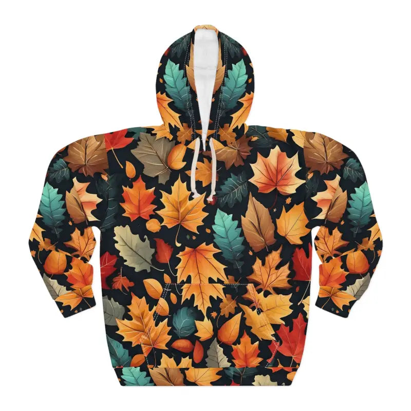 Cozy Up in Style: Autumn Leaves Pullover Hoodie - s All Over Prints