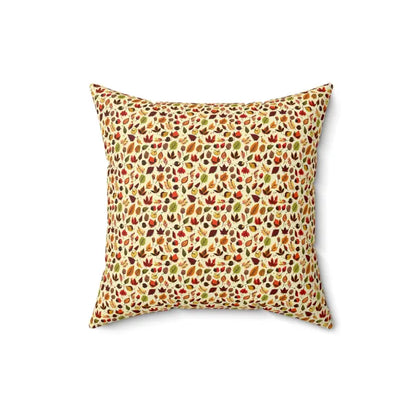 Cozy Up with Autumn Leaves Pattern Polyester Pillow - 16’’ × Home Decor