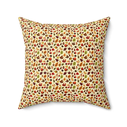 Cozy Up with Autumn Leaves Pattern Polyester Pillow - 20’’ × Home Decor