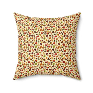 Autumn Leaves Pattern Spun Polyester Square Pillow - Dipaliz - Throw Pillows