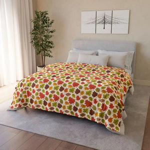 Autumn Leaves Minky Blanket - Cozy Soft Bedding - Dipaliz - 60’’ × 80’’ - Blankets