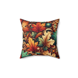 Vibrant Autumn Leaves Polyester Pillows Double-sided Print - Dipaliz - 14’’ × - Throw