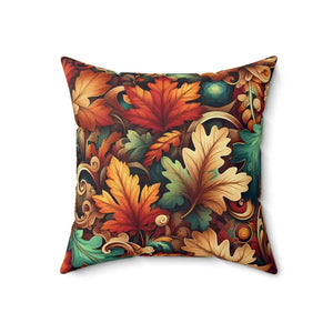 Vibrant Autumn Leaves Polyester Pillows Double-sided Print - Dipaliz - 18’’ × - Throw