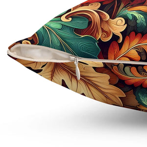 Vibrant Autumn Leaves Pillows – Double-sided Print - Dipaliz - Throw