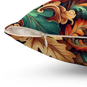 Vibrant Autumn Leaves Pillows – Double-sided Print - Dipaliz - Throw