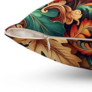 Vibrant Autumn Leaves Pillows – Double-sided Print - Dipaliz - Throw