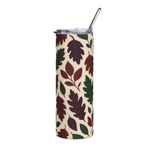Steel Tumbler Autumn Leaf Vibes Cozy Mornings - Dipaliz - Tumblers