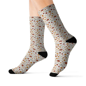 Autumn Leaves Sublimation Socks – Cozy Fall Pattern Crew