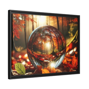 Matte Canvas Black Frame Autumn Leaves Wall Art - Dipaliz - Posters Prints & Visual Artwork