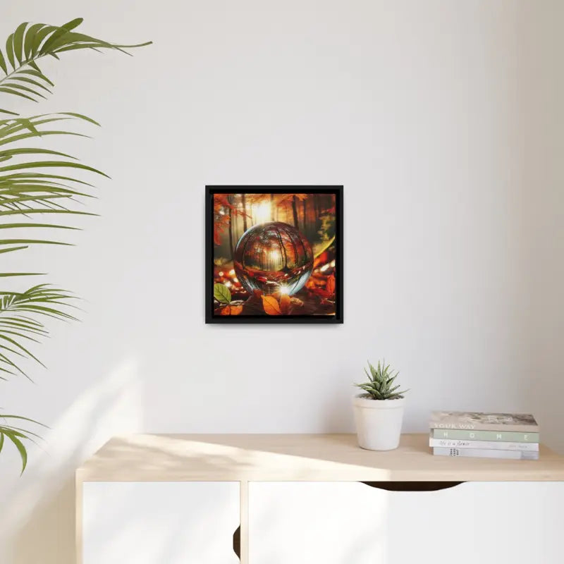 Autumn Magic Matte Canvas Black Frame Art by Dipaliz